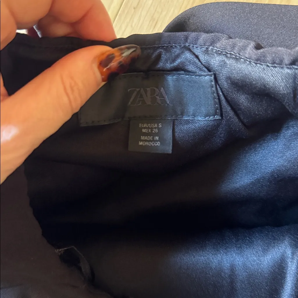 Zara Black Strapless Dress - Image 3