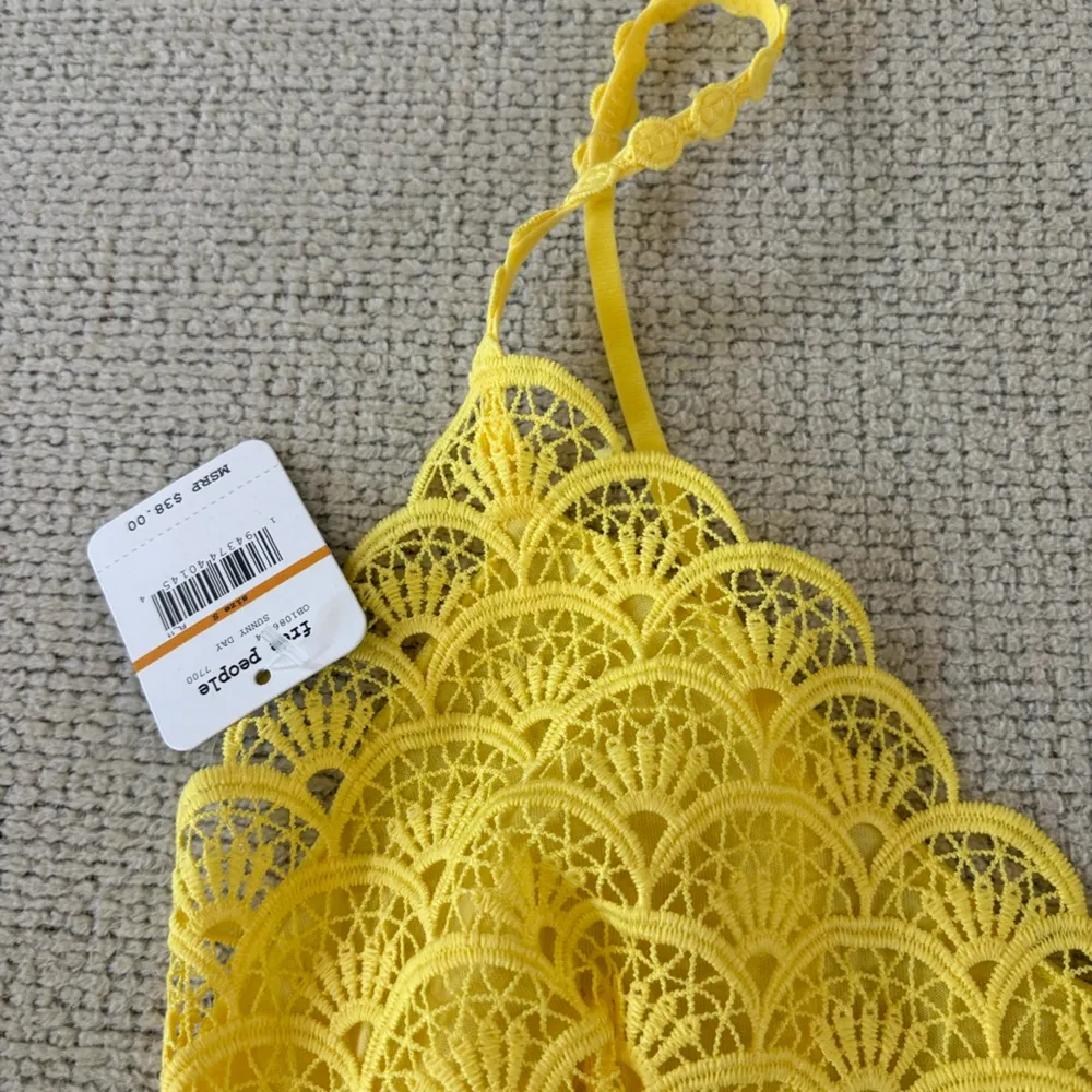 Free People Sunrise To Sunset Yellow Sunny Day
Geometric Longline Bralette SMALL - Image 6