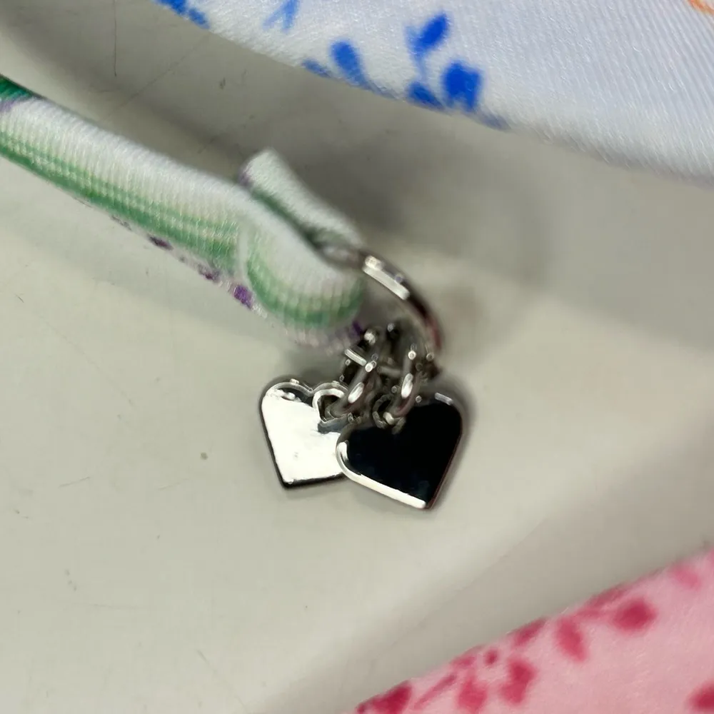 NEW Fillyboo Tea Cup Triangle String Bikini Top Swim Floral Tie Size Large Pink - Image 9