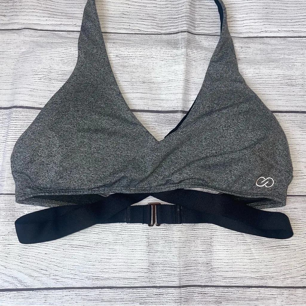 Calia Gray and Black Strappy Halter Bikini Set - Image 3