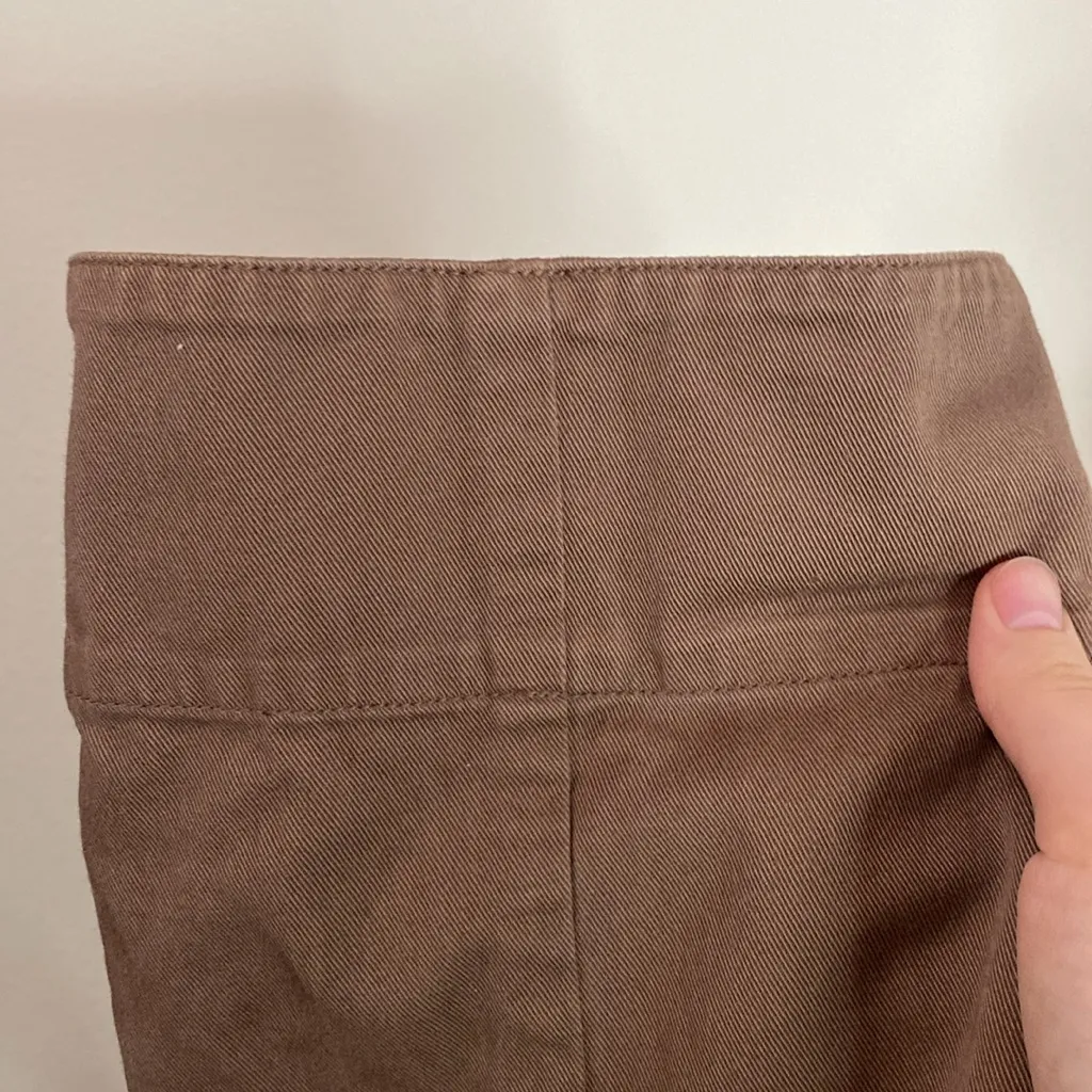 J Jill brown cotton lagenlook two button lightweight blazer size XL petite - Image 10