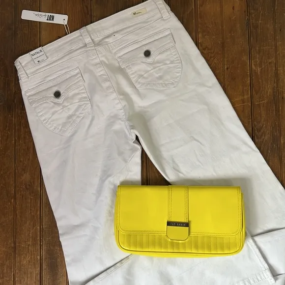 Women’s Kut from the Kloth Natalie high rise boot cut white jeans size 12 NEW - Image 2