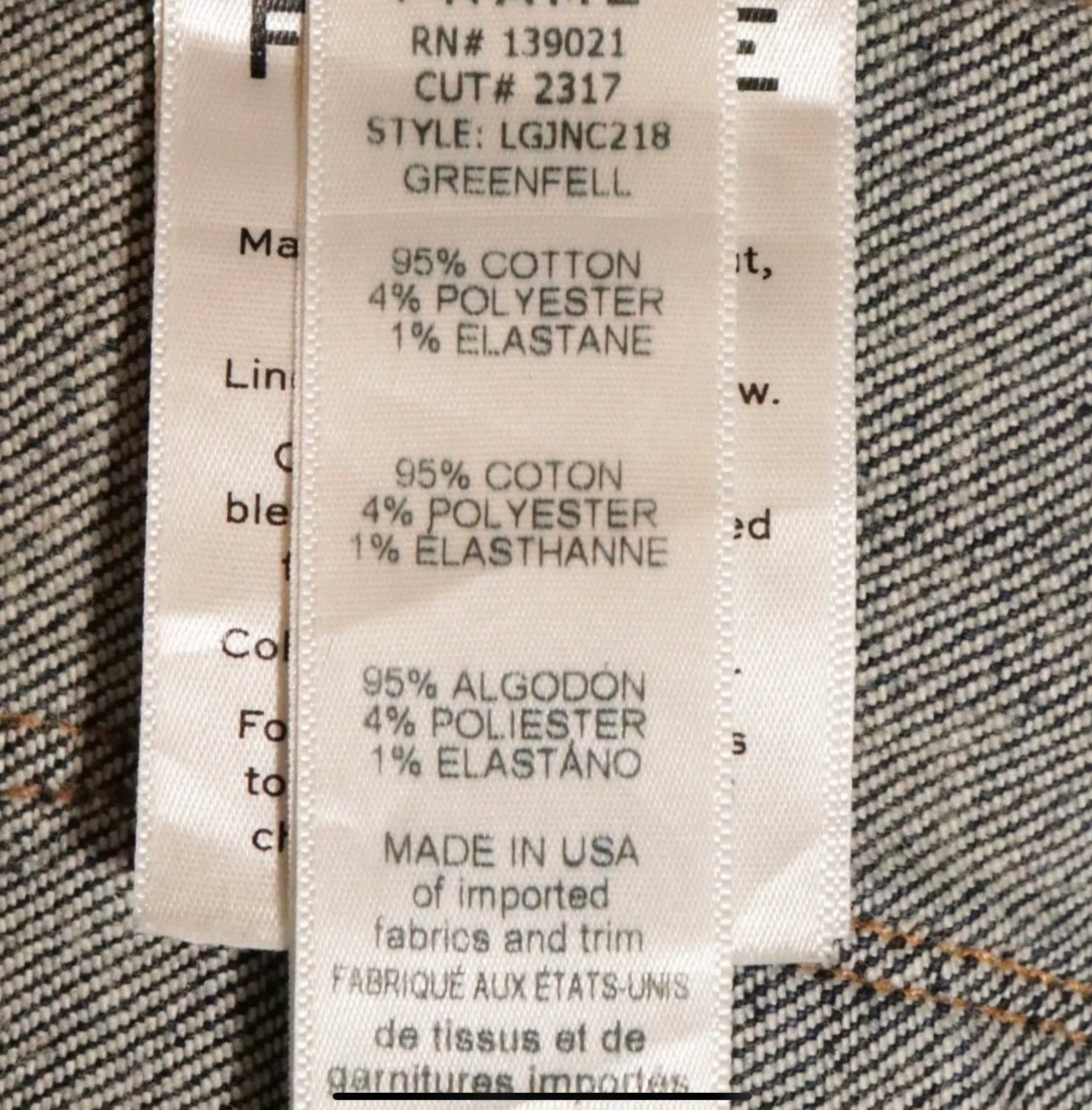 NWT Frame Le Garcon Greenfell Jeans Size 24 - Image 11