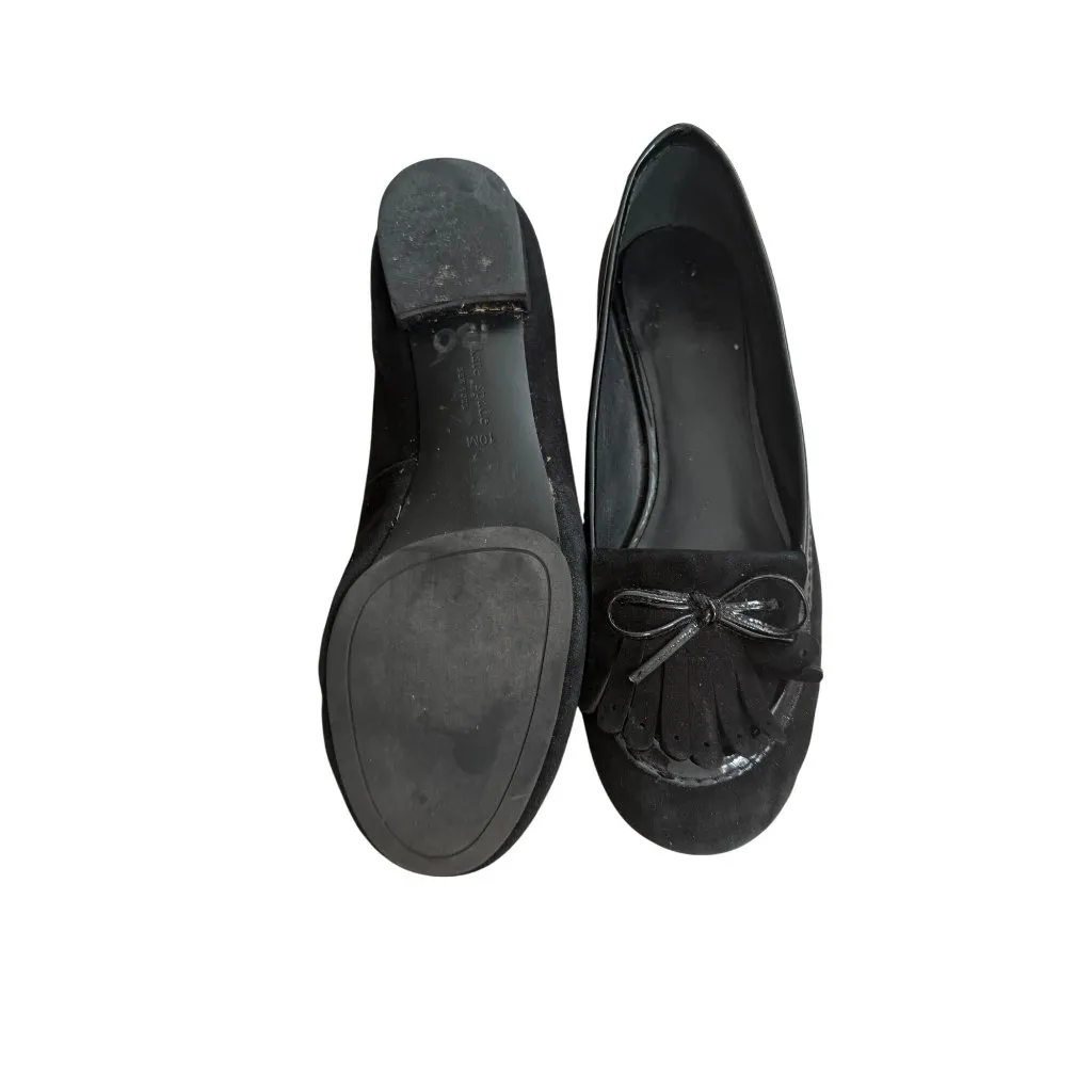 KATE SPADE Black Suede Moccasin Loafers Flats Size 10 - Image 7