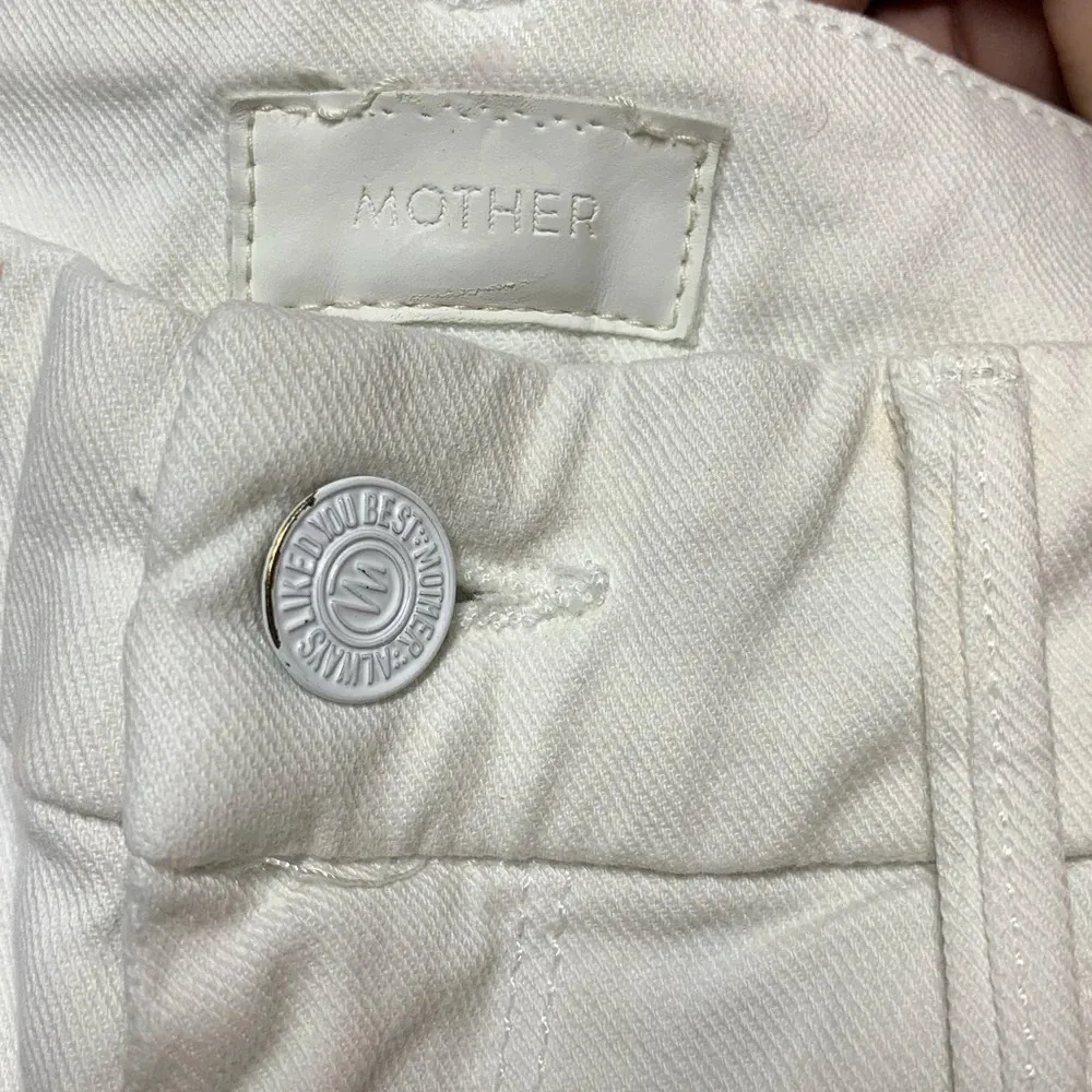 MOTHER The Looker Crop Jeans in Glass Slipper White Size 27 - Image 7