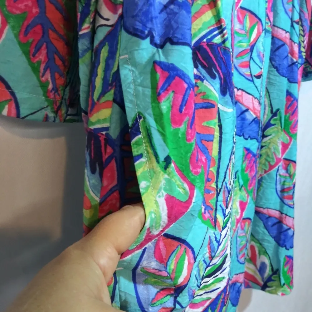 Escape by Habitat Crewneck Seaside Dress Resortwear Vacation Size Small Blue - Image 5