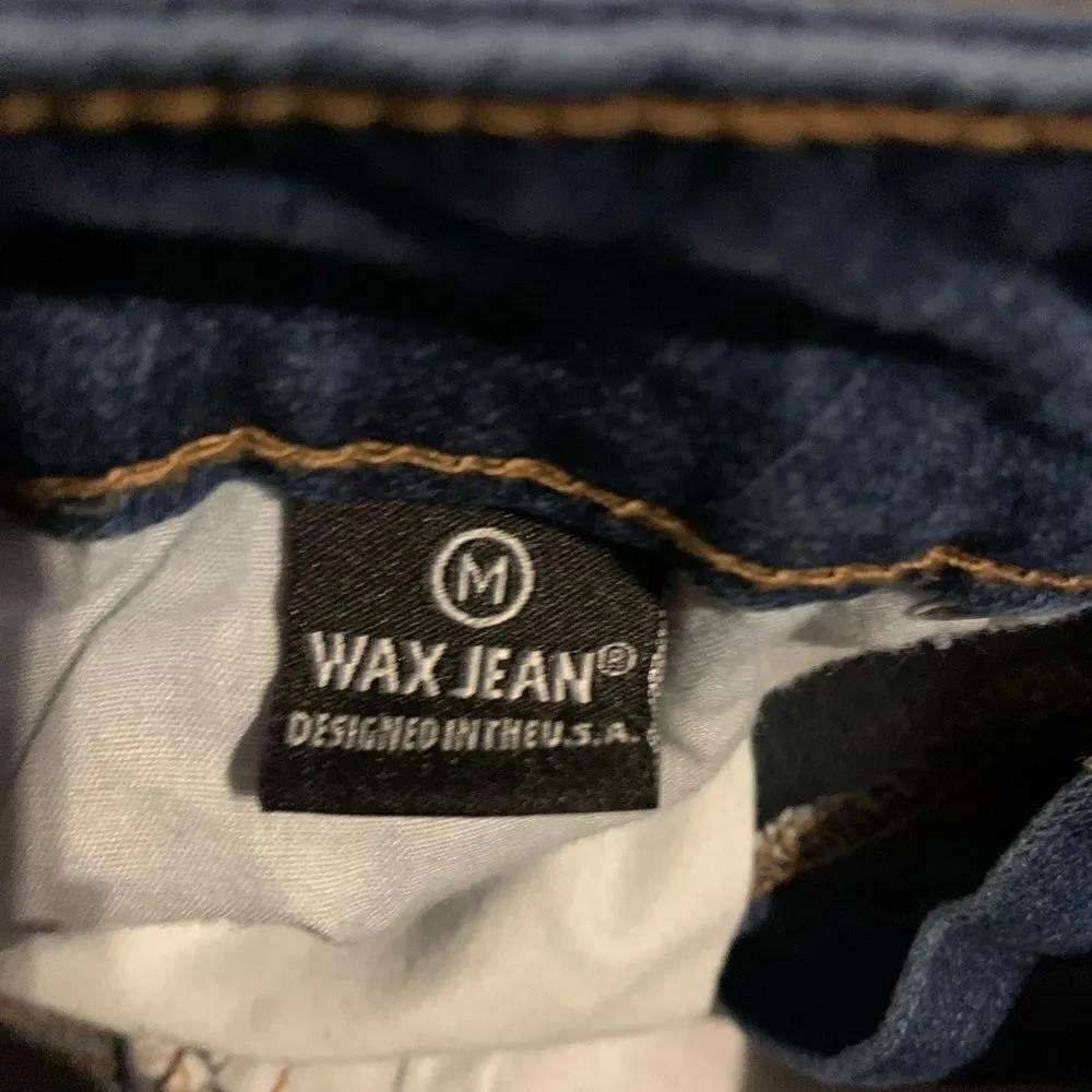 Wax Jean Denim Distressed skirt Size M - Image 7