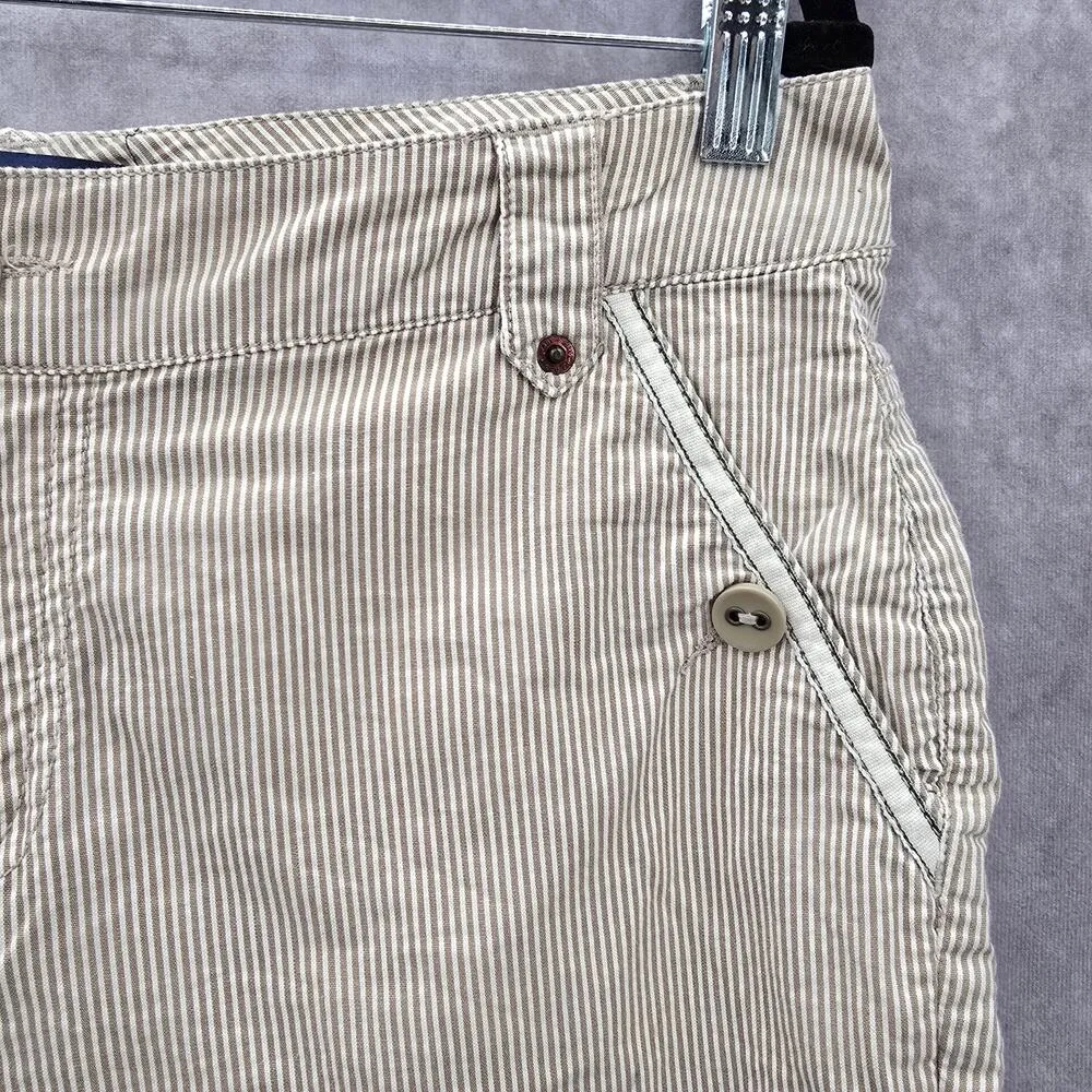 Bill‎ Bass Jeans Bermuda Flat Front Stripe Bottoms Pants Shorts Cotton 10 - Image 4