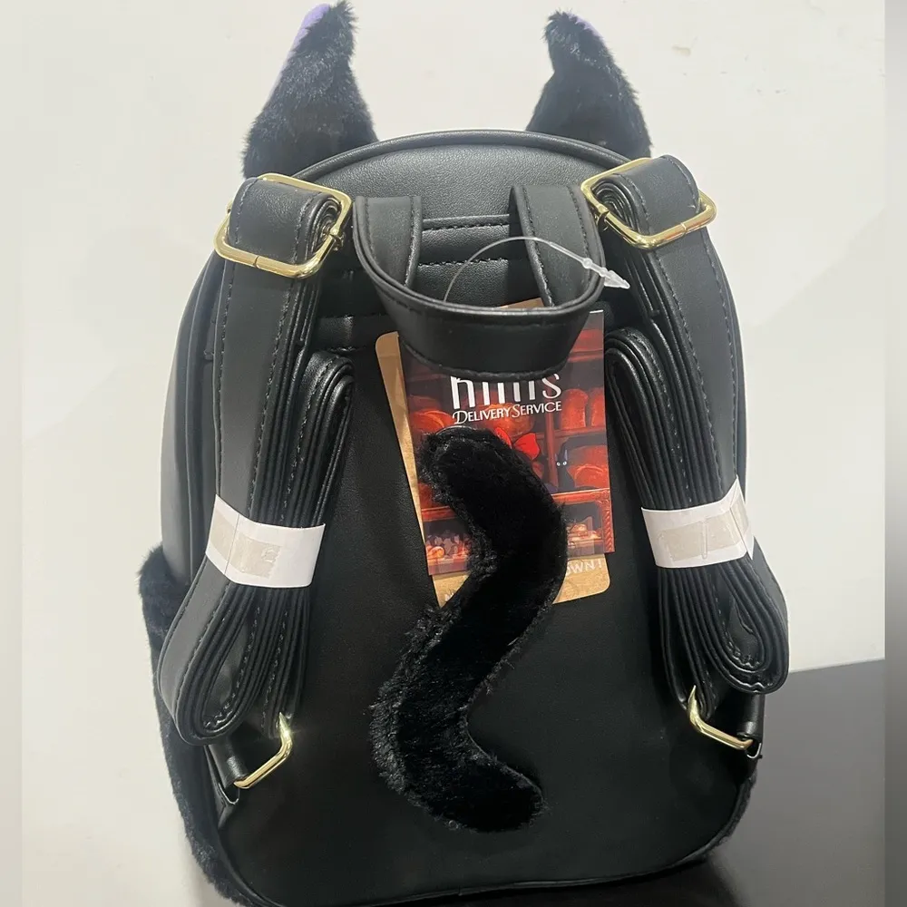 Studio Ghibli Kiki's Delivery Service Jiji Fuzzy Mini Backpack Black - Image 7
