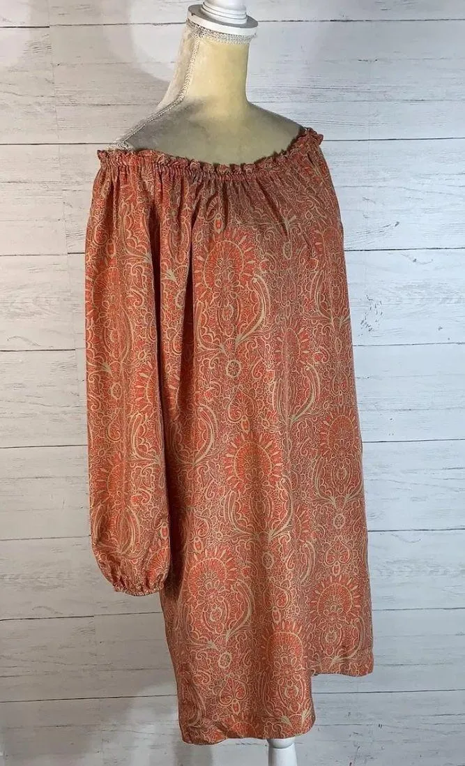 Michael Kors Silk Scarf Print Shift Dress Baroque Casual Luxe Brunch small - Image 12