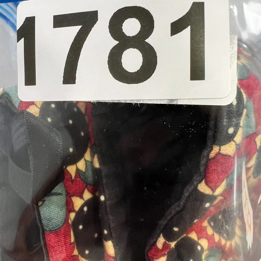 80s 90s Style Tote Shoulder Weekender Library Bag Cotton Floral Botanical Print - Image 6