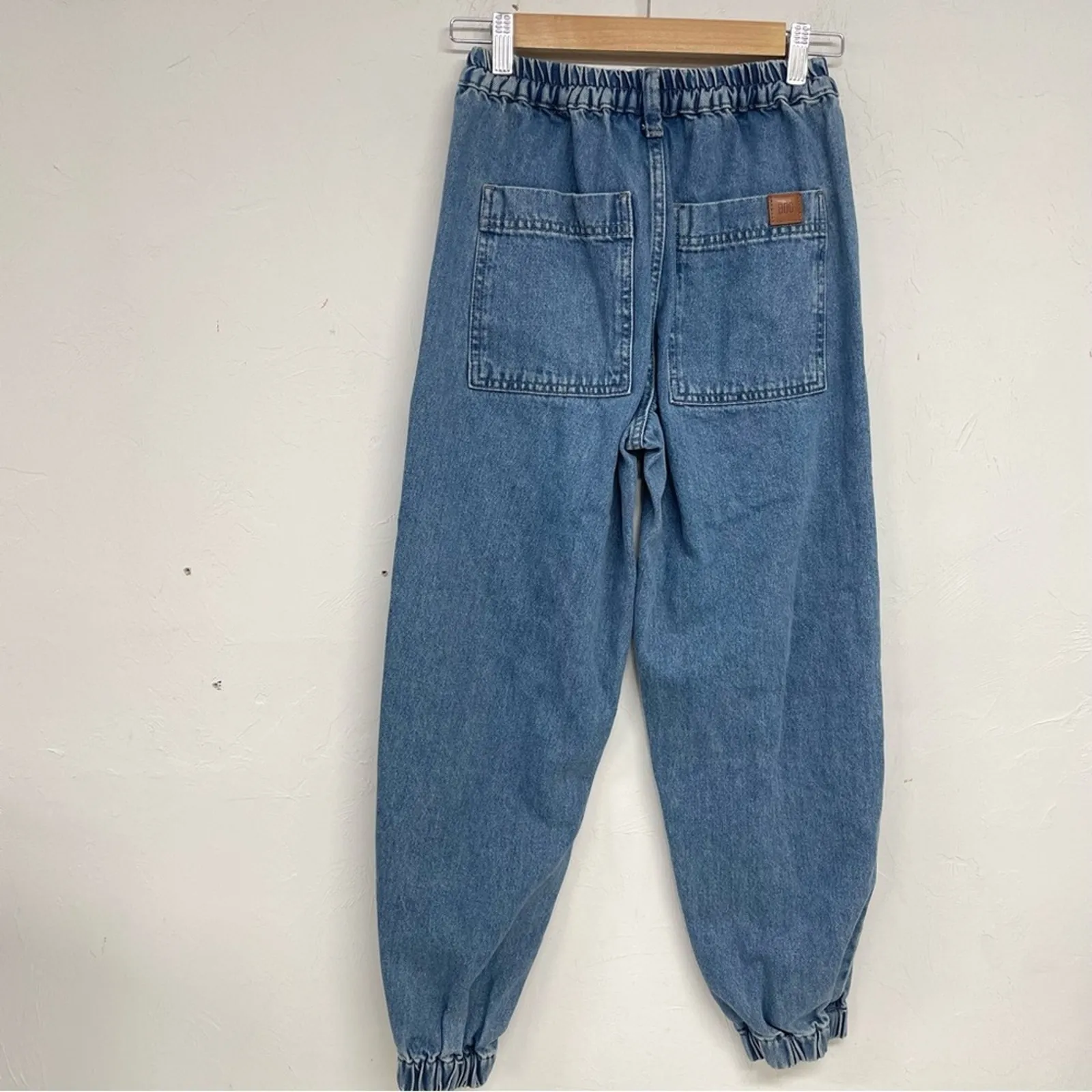 BDG Urban Outfitters 80s Style Jogger Mom Jeans Womens 24 High Rise Blue Denim - Image 7