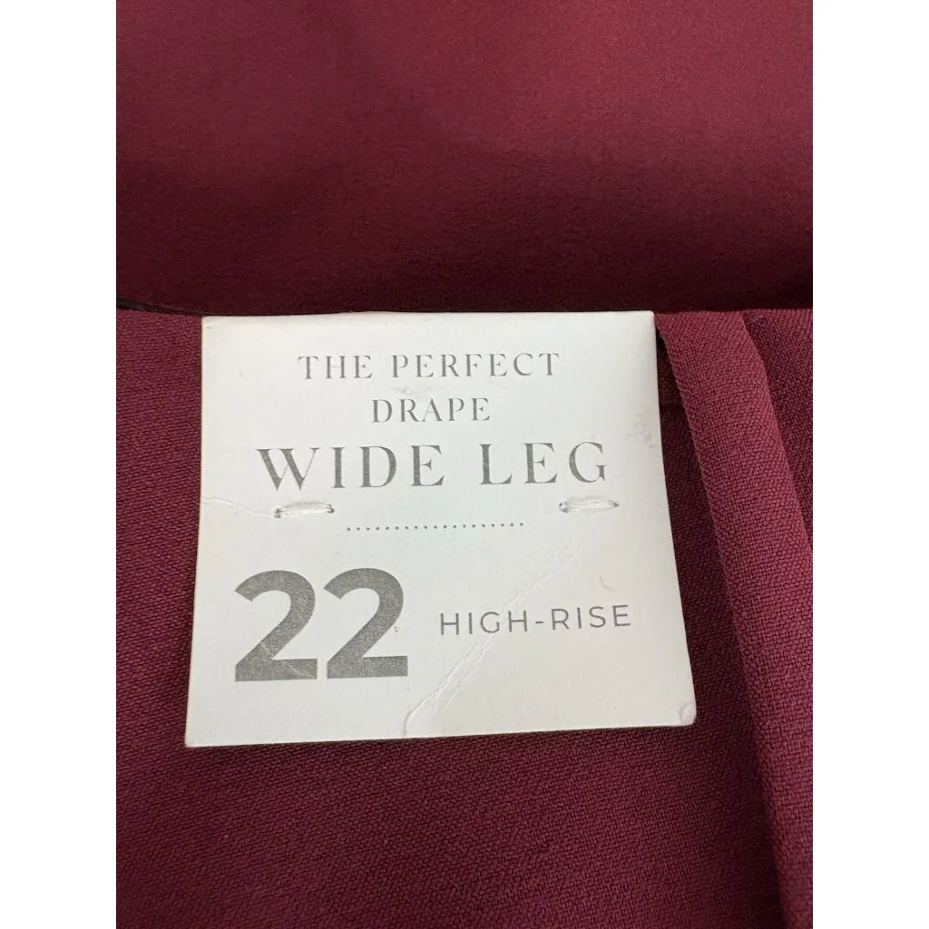 *New Lane Bryant The Perfect Drape Wide Leg Pant Womens Sz 22 High Rise Acadamia - Image 3