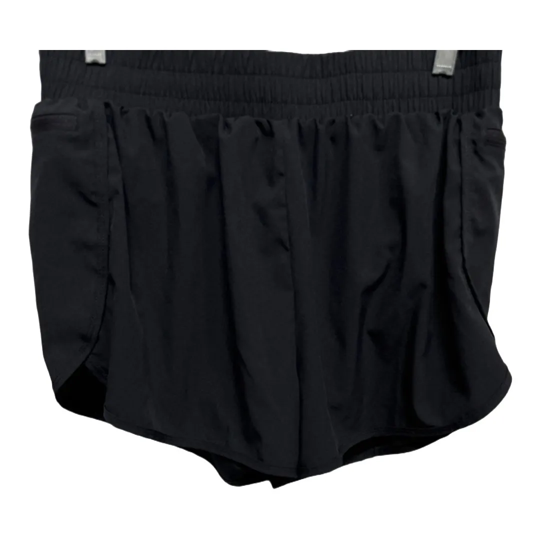 Black Athletic Running Shorts Size Medium Monochrome Active Walking Gym - Image 3