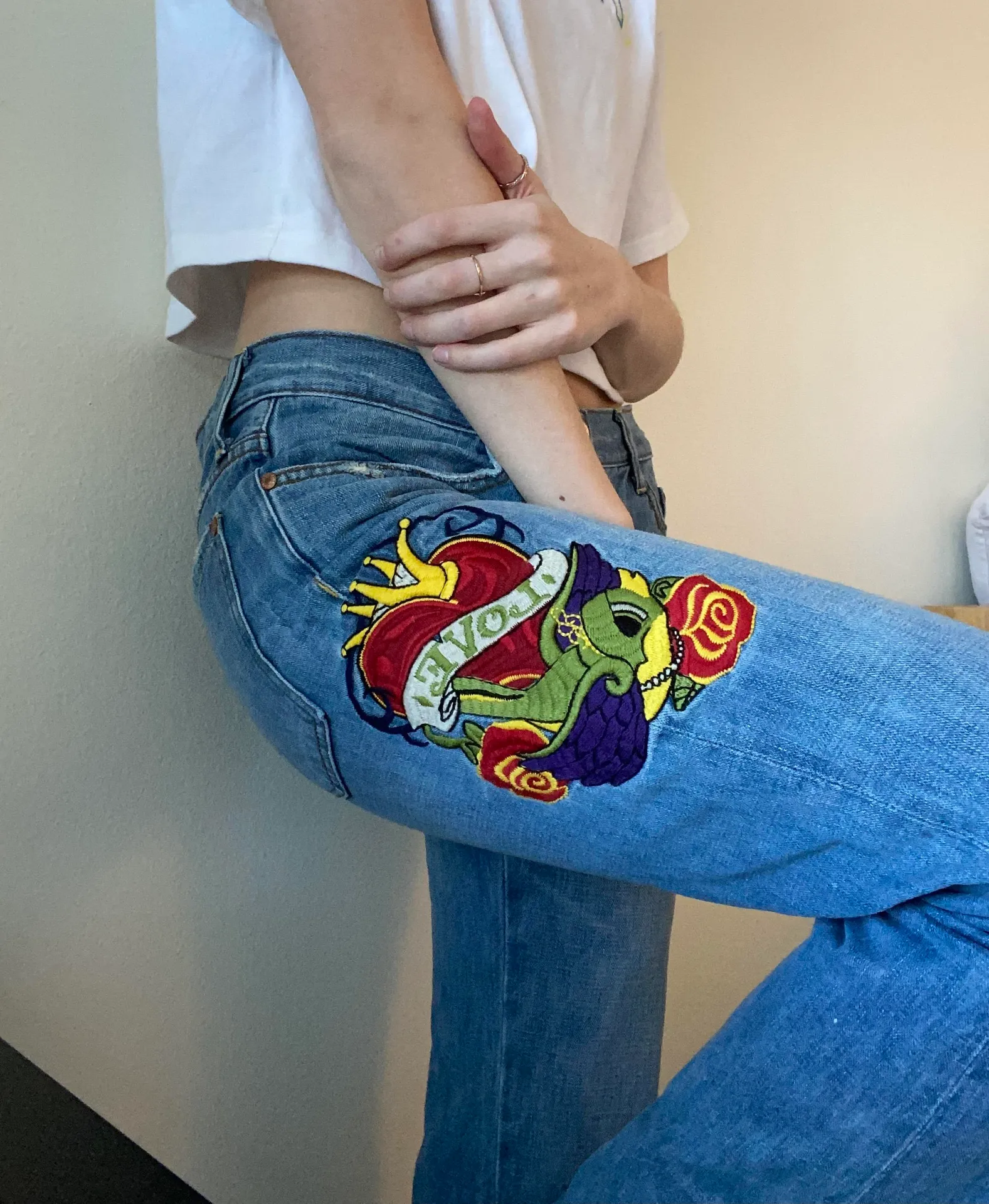 American Republic Vintage low rise bootcut jeans Blue Size 6 - Image 2