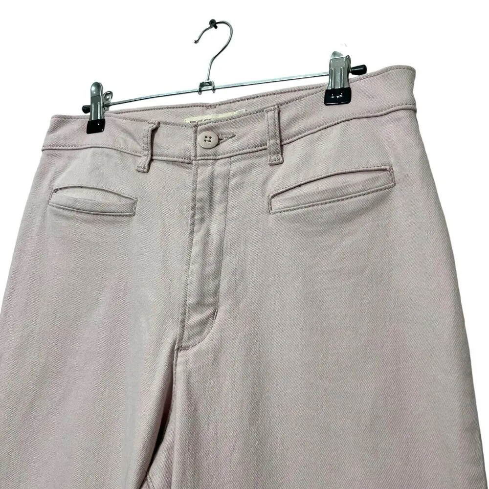 Levi’s Premium Ribcage Wide Leg Cropped Pants Pink Denim Women’s Size 29 - Image 5