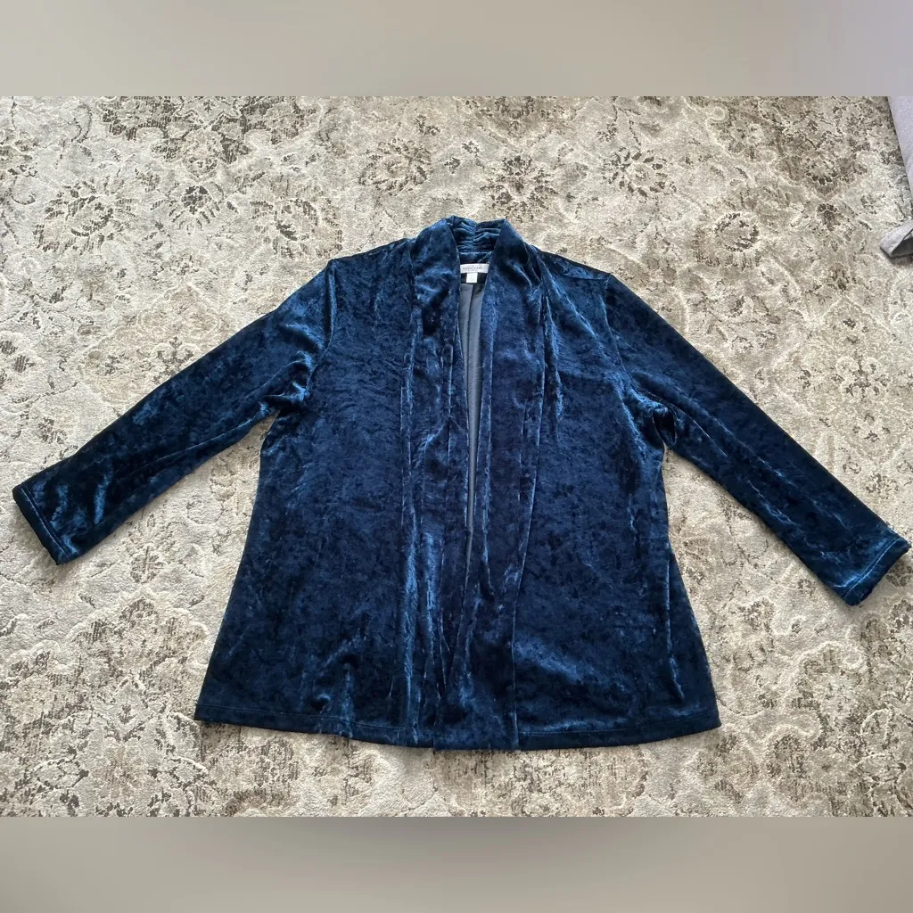 Elegant dressy velvet jacket 💙💙💙 Blue Size XL - Image 10