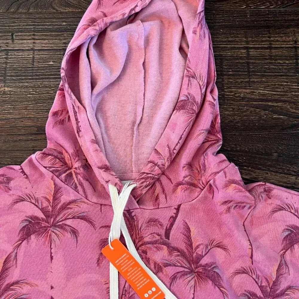 SUNDRY Anthropologie Palm Isle Hoodie Sweatshirt Size Large L  Tropical NWT - Image 5