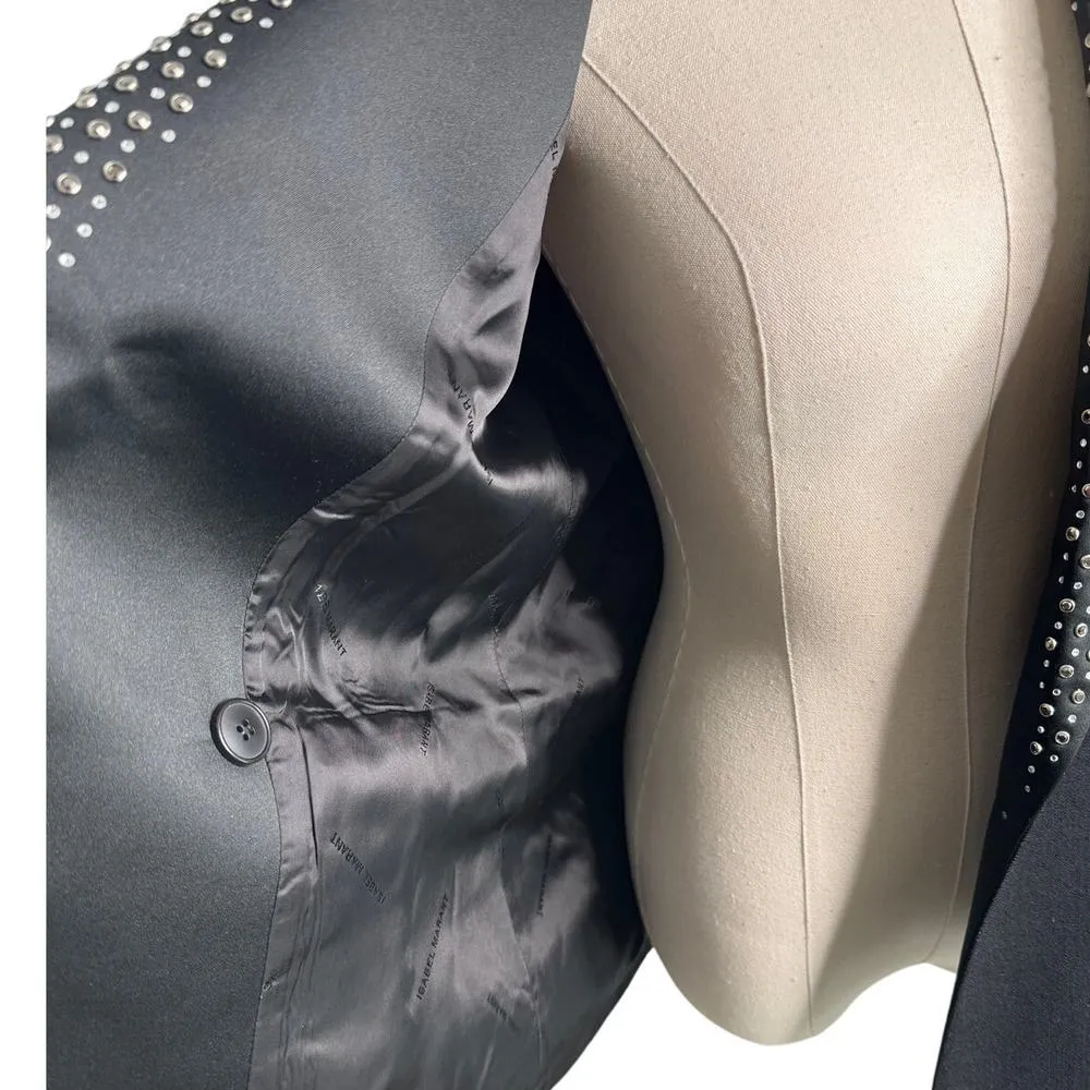 Isabel Marant Paryam embellished blazer jacket crystal studded size FR40 US 8 - Image 9