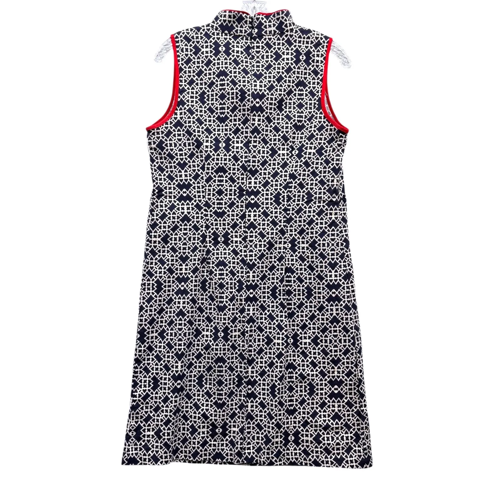 Eliza J Sleeveless Women's Geometric Print Mandarin Collar Sheath Dress Size 8‎ - Image 2