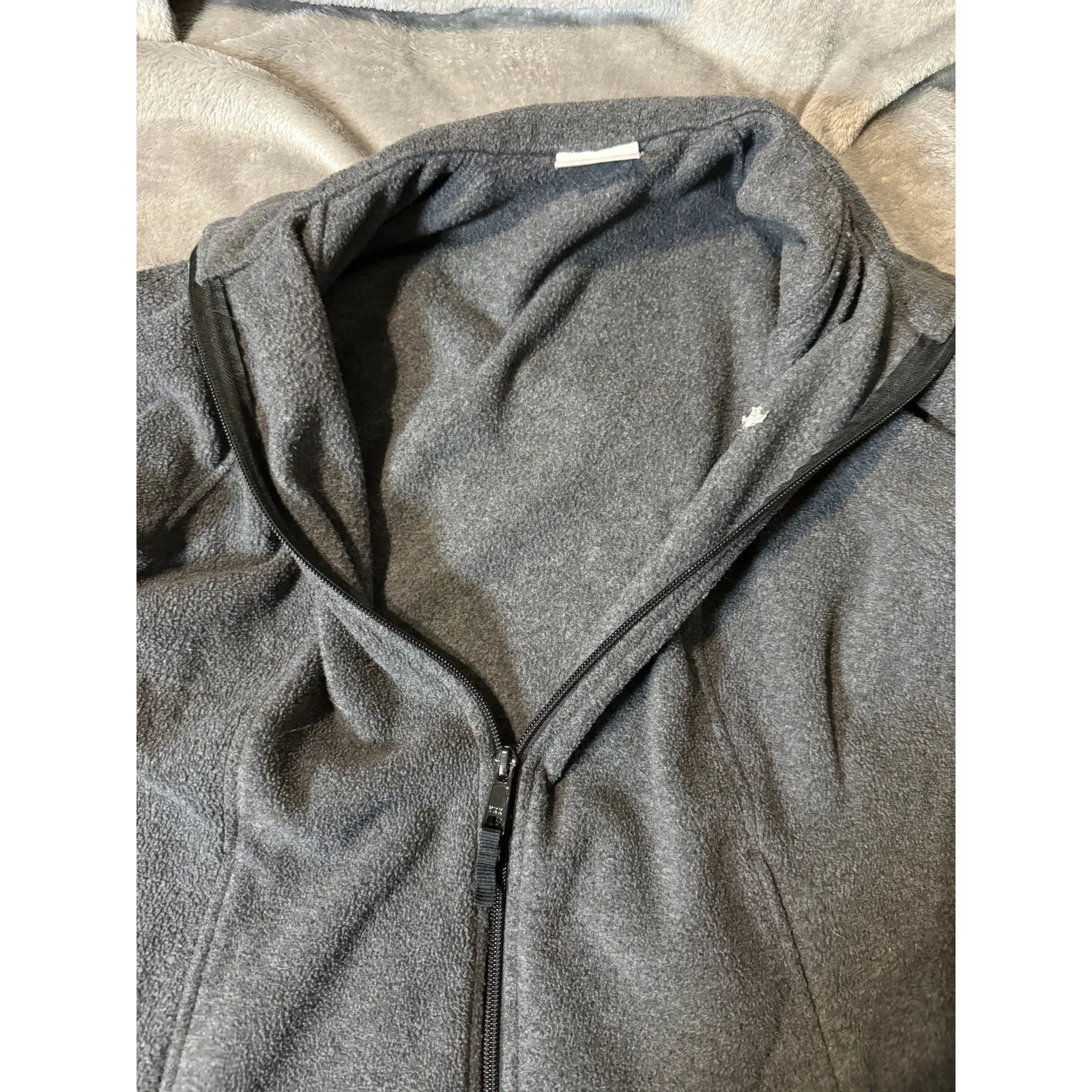Columbia Benton Springs Fleece Jacket‎ Women Gray Full Zip Outdoor Hiking Medium - Image 5