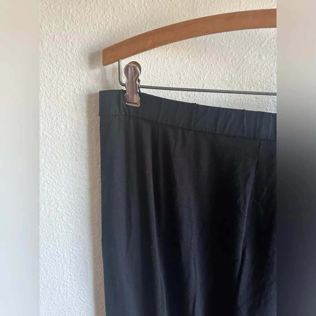 EILEEN FISHER BLACK Pants with narrow elastic waistband. - Image 4