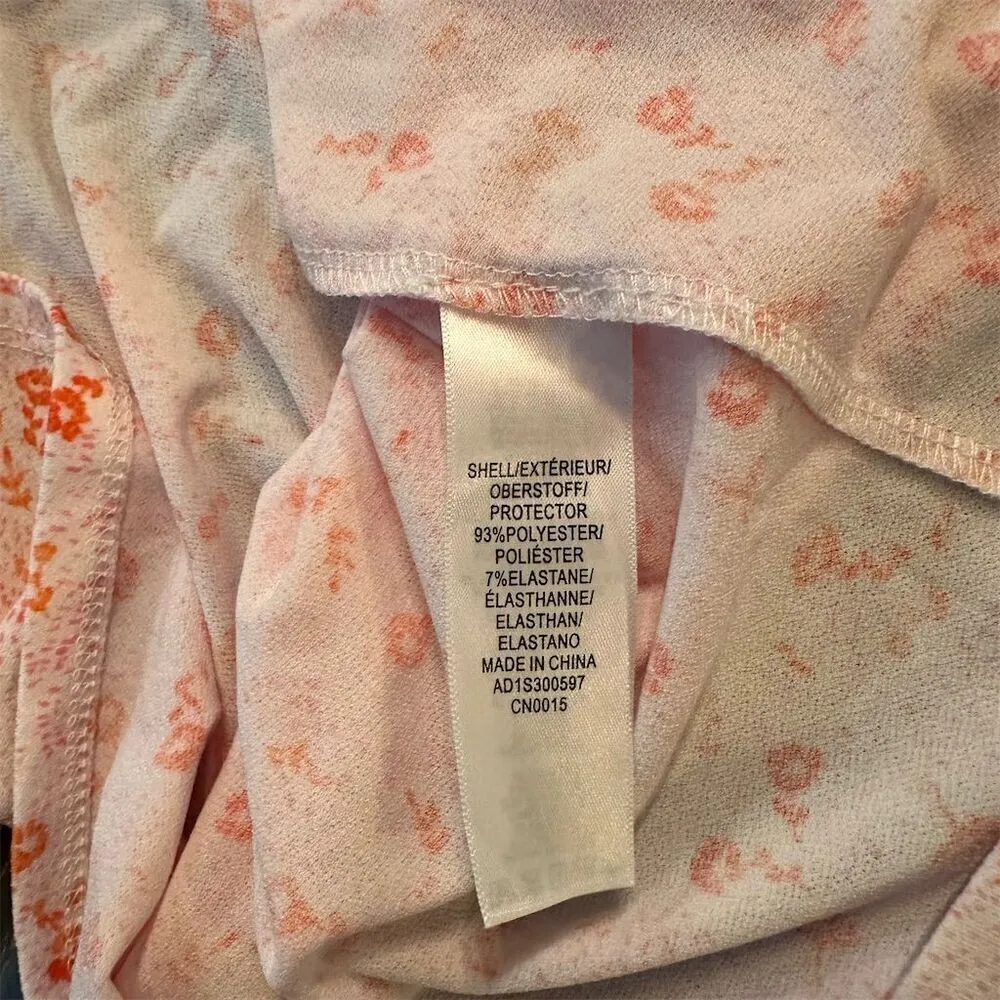 Adrianna Papell Tie Neck Knit Dress Floral Ditsy Print Long Sleeve Multicolor - Image 9