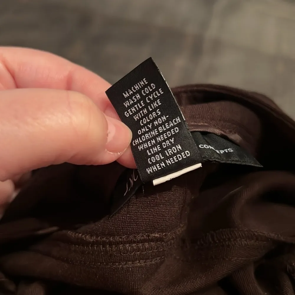 INC International Concepts Brown Curvy Ponte Knit‎ Leggings Size 8 - Image 4