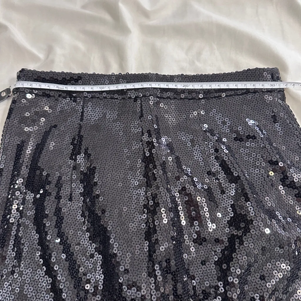 NWT Nadine Merabi limited edition The CLEO Black Sequins feather trousers/XS - Image 8