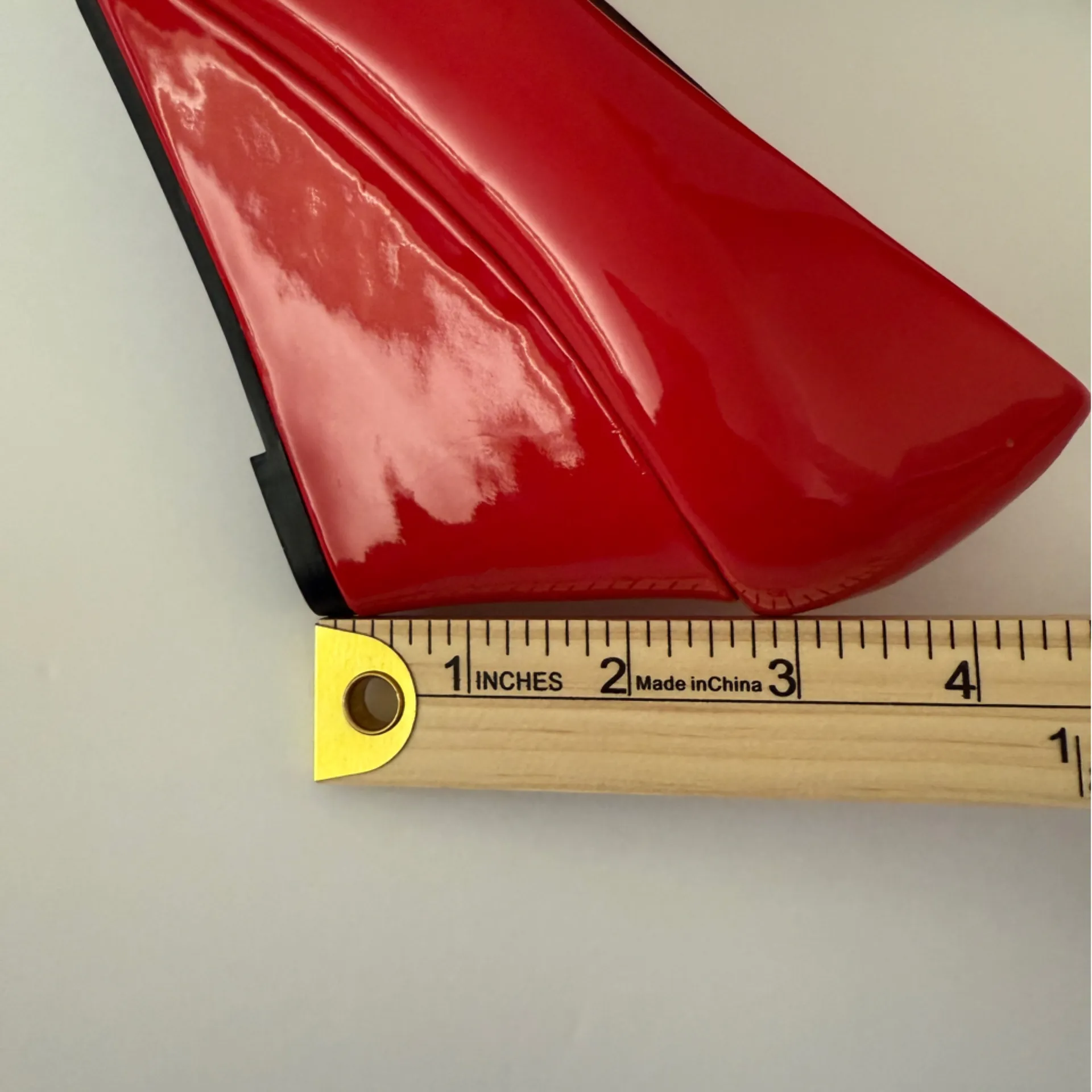 Women’s Red Heels Patent Size 7.5 Classic Platform Wedge Chic Pump Shoes New - Image 5