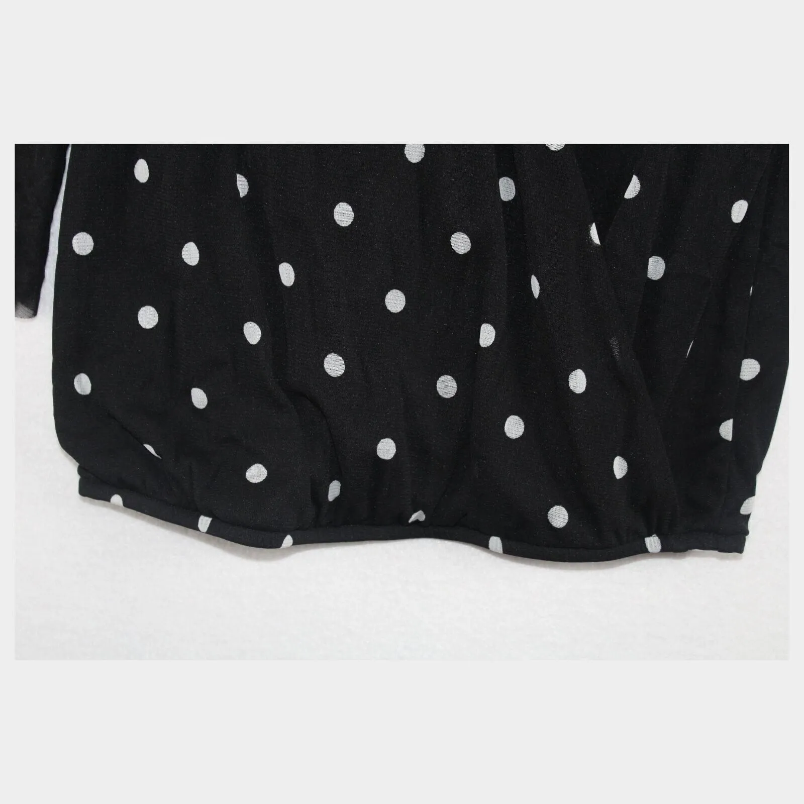 INC International Concepts Top‎ Y2K Sz XS Cold Shoulder Whimsigoth Office Career Black - Image 6