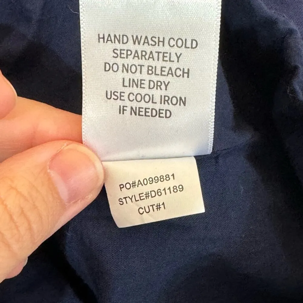 Market & Spruce Navy Blue Fit & Flare Mini Dress Size Medium Spaghetti Straps - Image 7