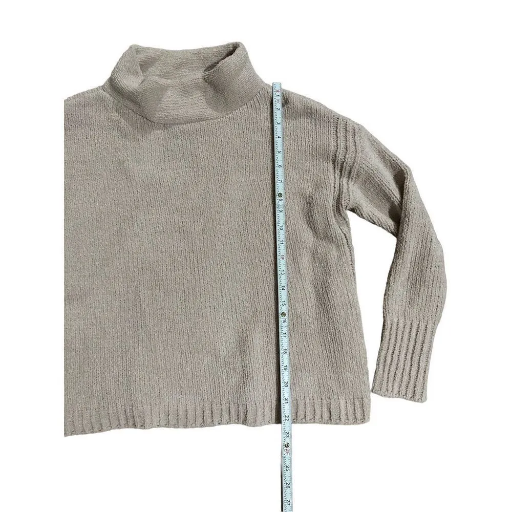 Catherine Malandrino blush pinkish tan cozy mock neck sweater sz M - Image 4