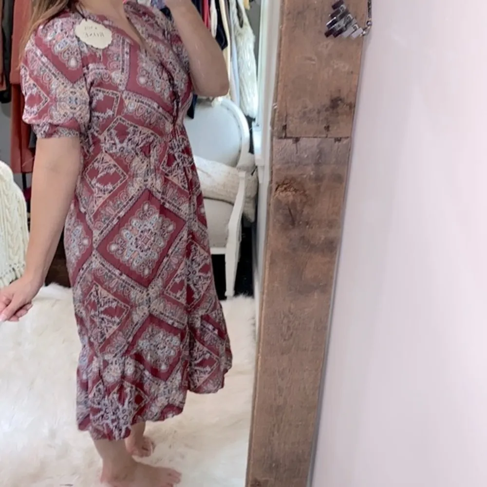 Pink rose mauve floral maxi dress size xsmall new with tags - Image 3