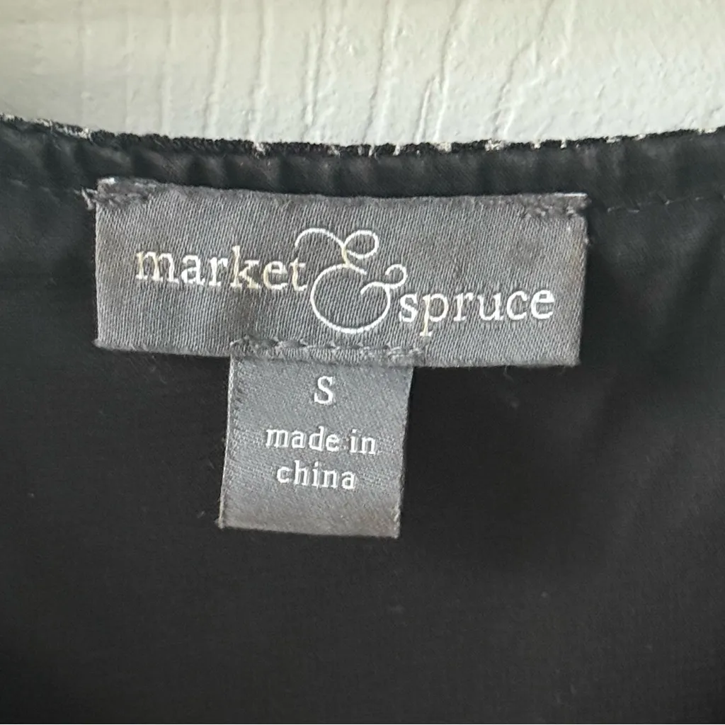 Market & Spruce Black and White Printed Dress - Image 4