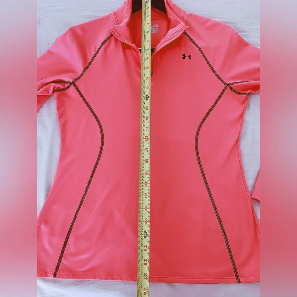 Under Armour ColdGear Women Track Jacket Activewear Semi-Fitted Pink size L - Image 9