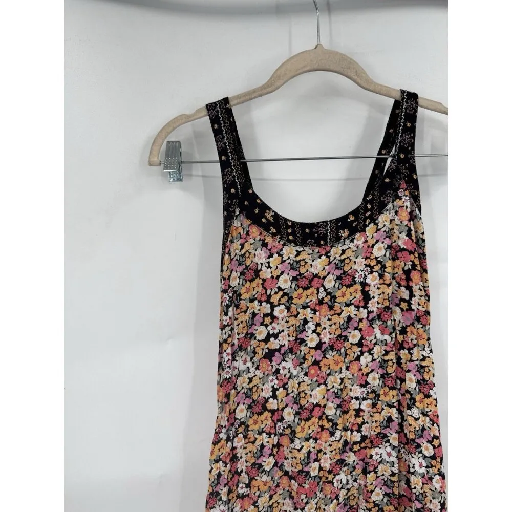 Maaji Calico Alessa Maxi Dress Side‎ Slits Tasseled Cross Tie Back Sz S Bohemian - Image 7