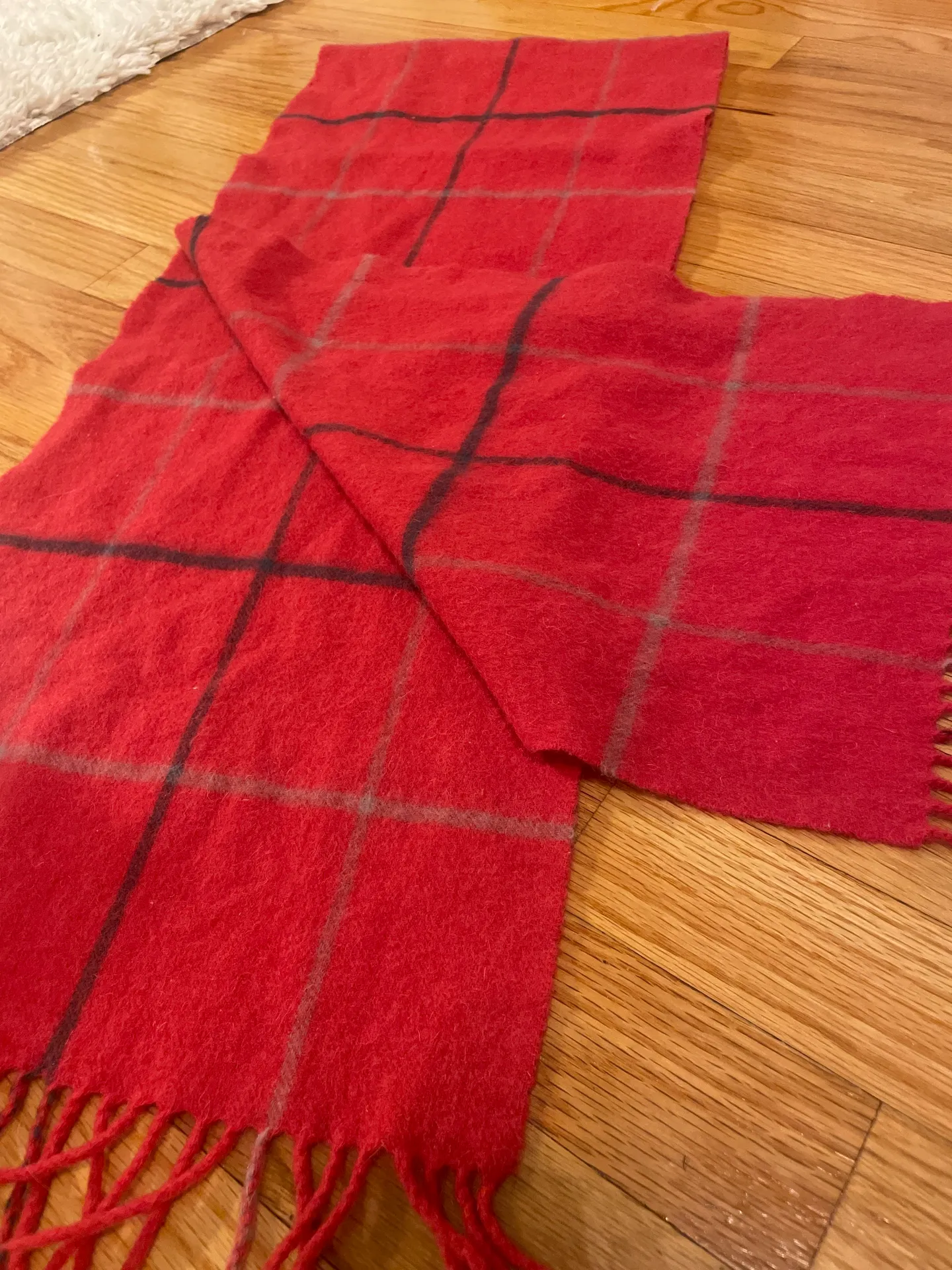 Nordstrom Wool Red Scarf - Image 2