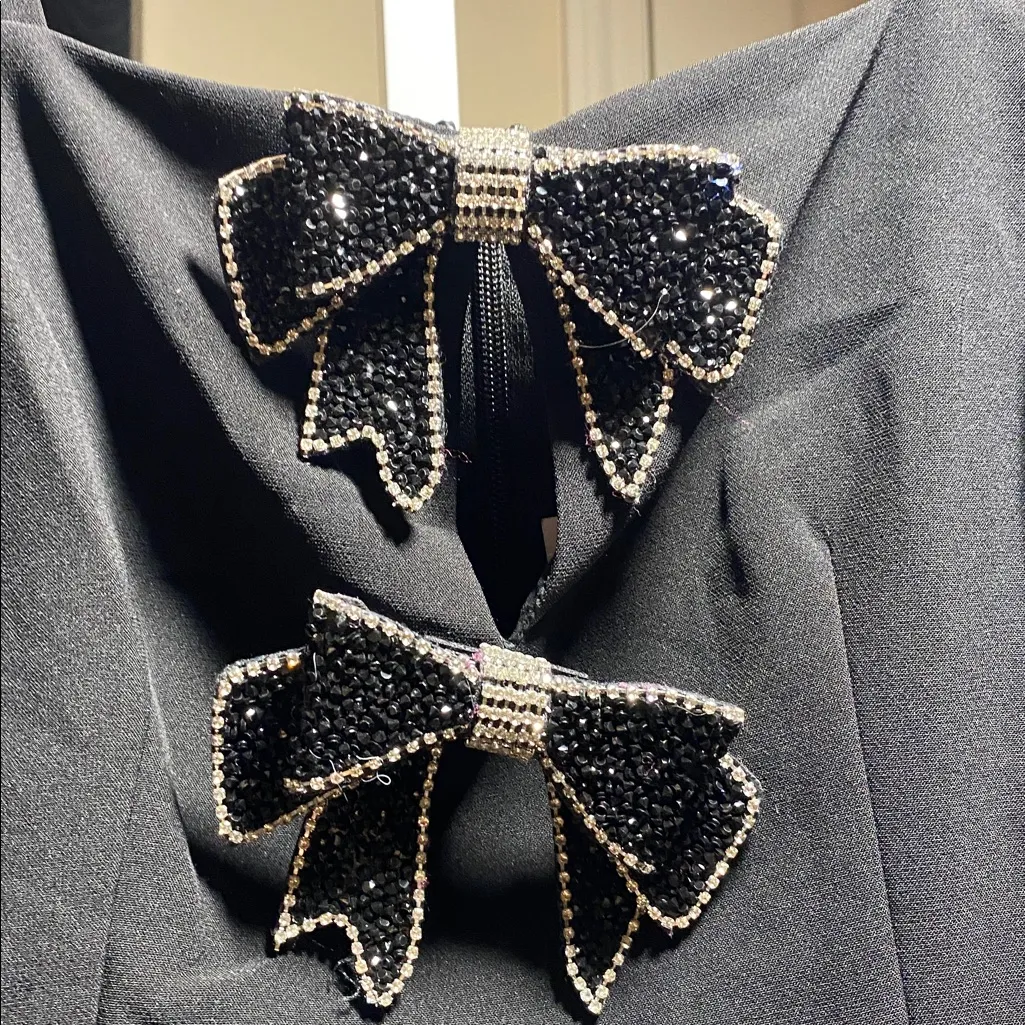 Sugarlips Carey Bow Pleated Mini Dress - Image 7