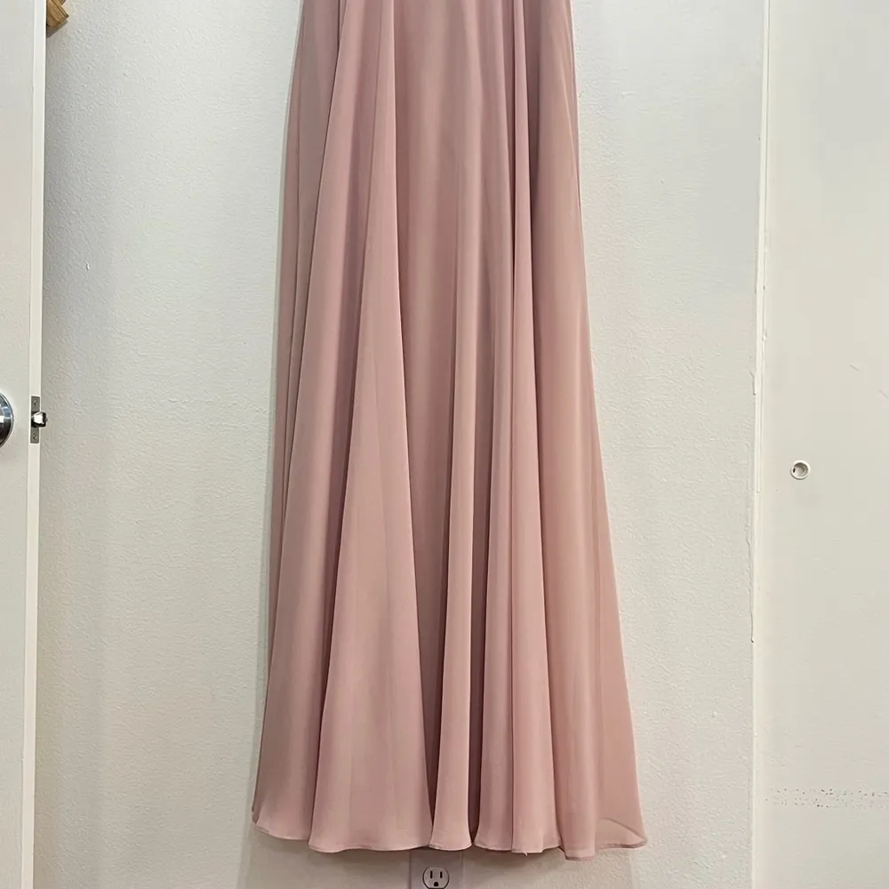 Jenny Yoo Mila Cold Shoulder Chiffon Gown - Image 4