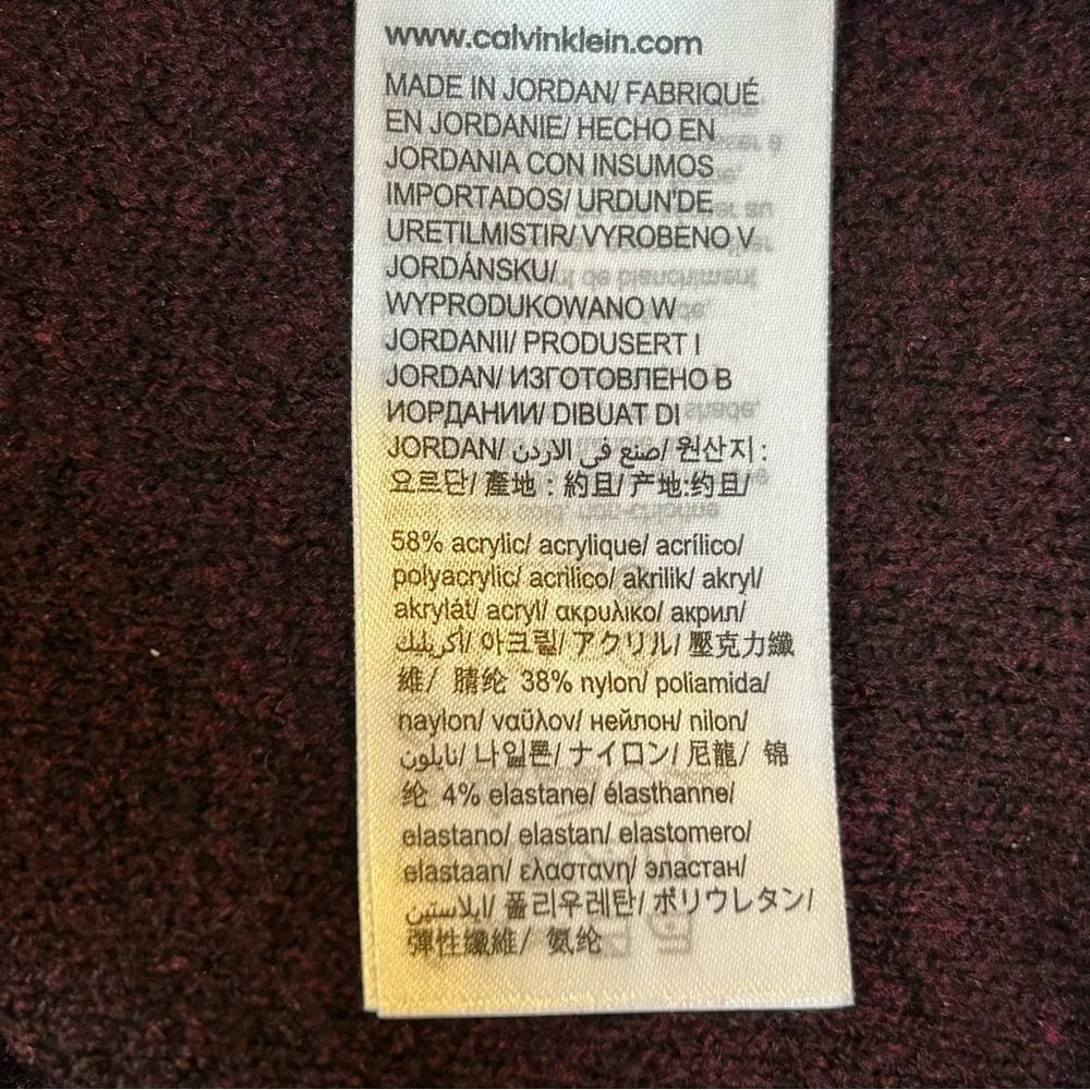 Calvin Klein Jeans Turtleneck Acrylic Blend Sweater Burgundy Size XL - Image 14