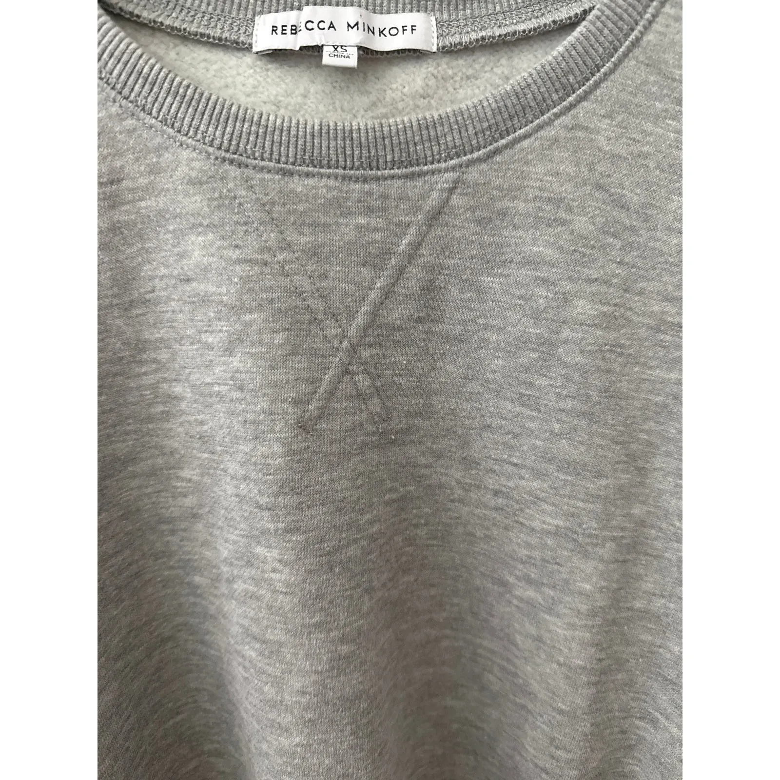 Rebecca Minkoff Janine Puffed Shoulder‎ Heather Gray Sweatershirt Size XS - Image 8