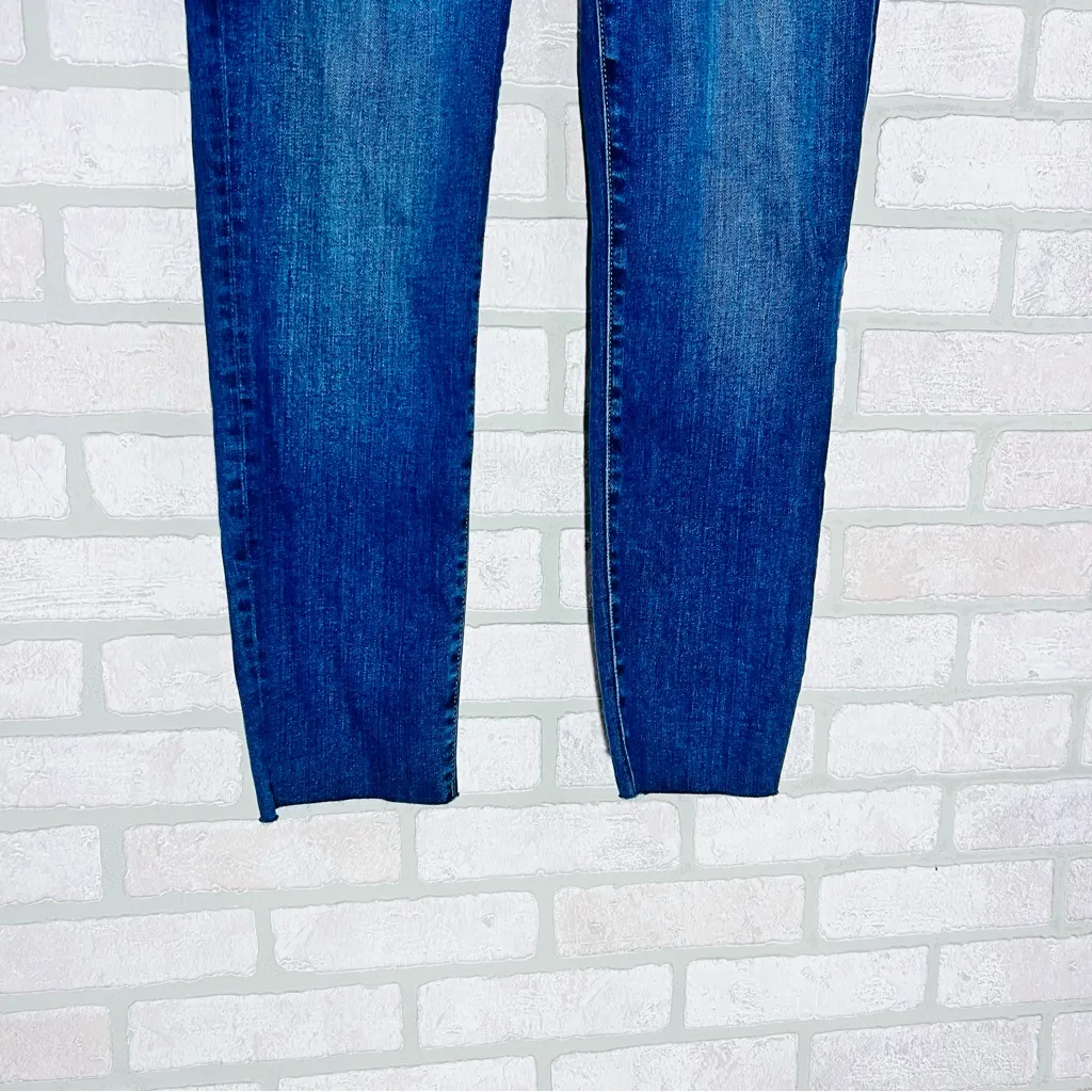 Edwin Bree Midrise Straight Raw Hem Deja Blue Wash Jeans Size 28 - Image 7