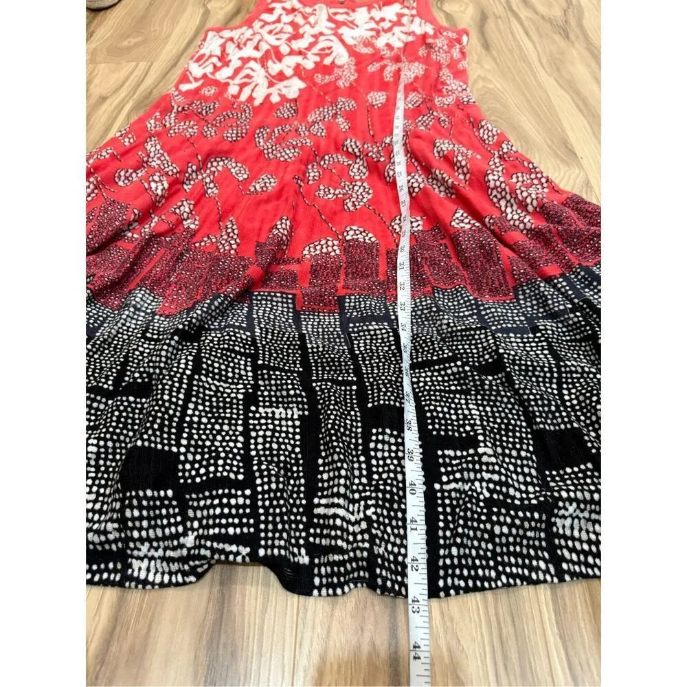 NIC+ZOE Terrace Twirl Sleeveless A-Line Knit Jersey Dress Midi Crew Neck Sz 1X - Image 8