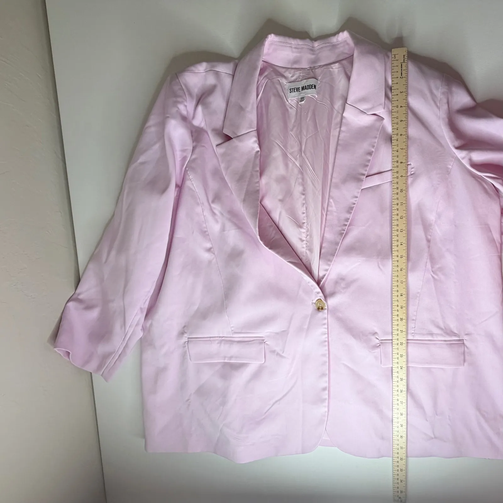 Steve Madden Blazer Size 3X Pink Coquette Pastel Soft Girl Office Career Girly - Image 8