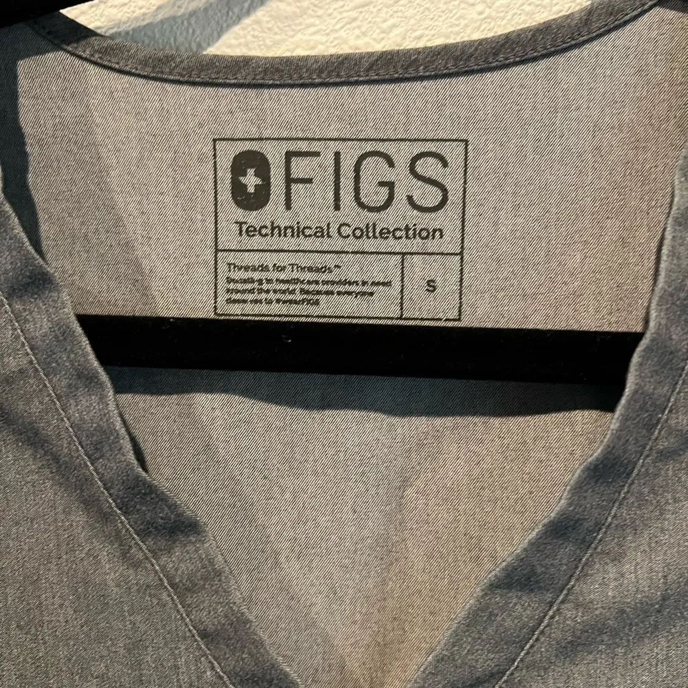 Figs Scrub Top Womens Aqua Blue Catarina Small One Pocket Short Sleeve Stretch - Image 5