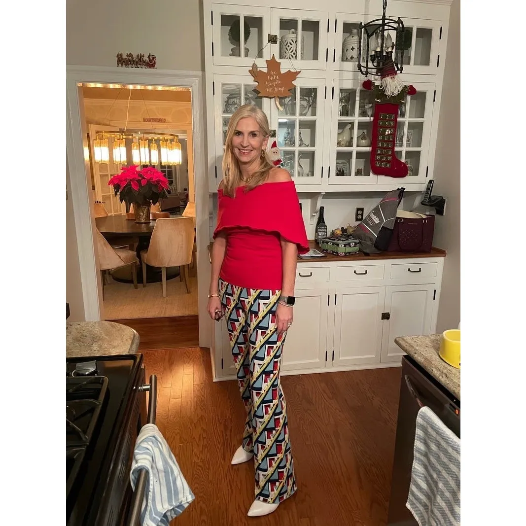 NICOLE MILLER Red Off-Shoulder Cape Sleeve Structured Top size Extra Small - Image 13