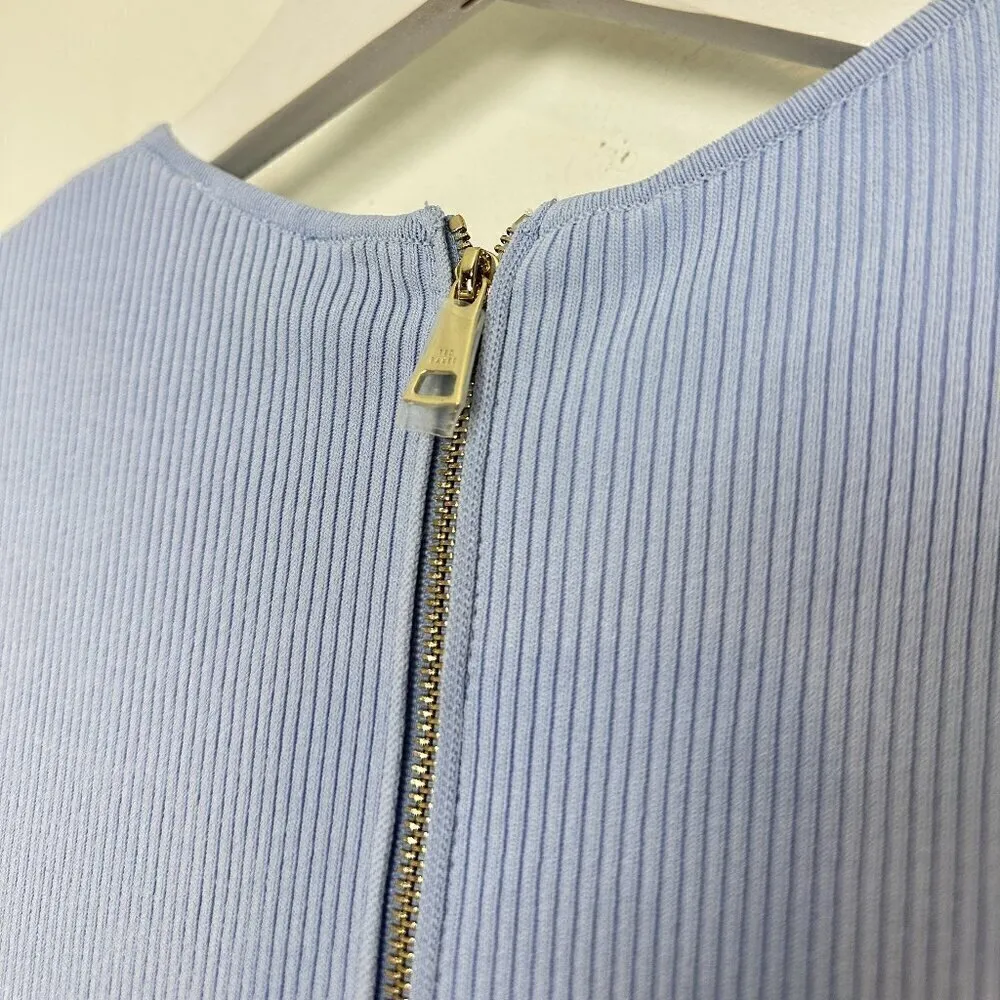 TED BAKER London Raelea Rib Sweater Dress in Light Blue Size 1 (fits like 4 US) - Image 11