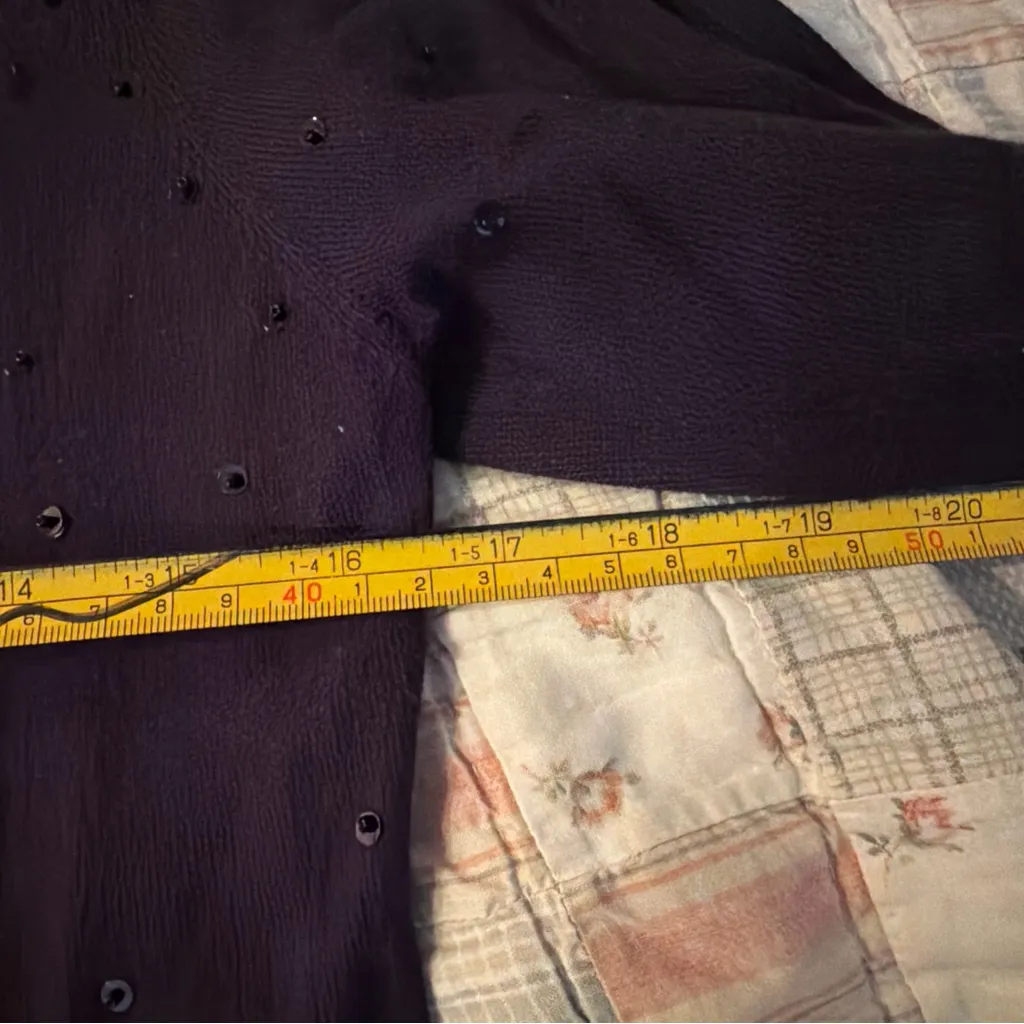 Michael Kors Black Cardigan with Bead Accents - Image 4