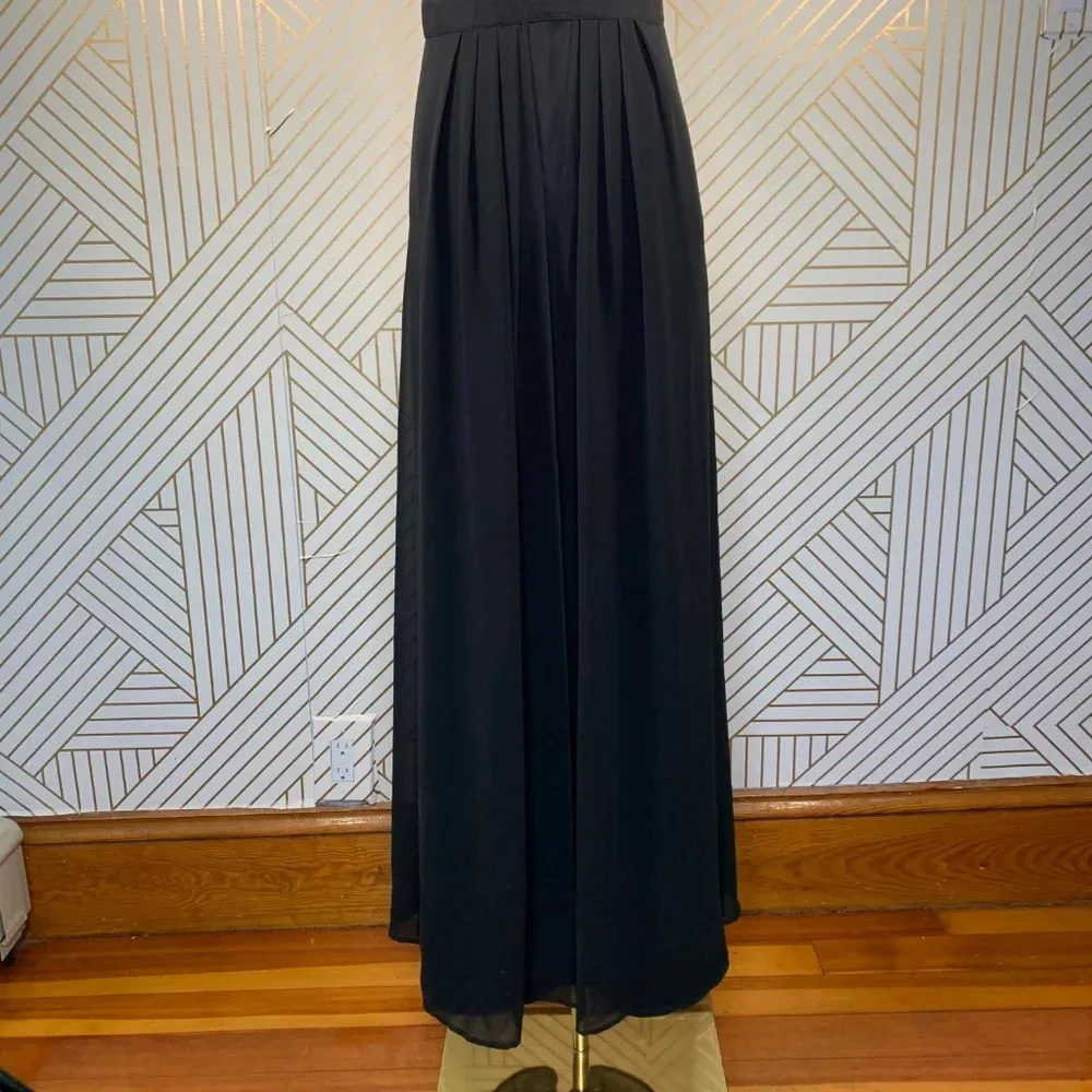 Spotlight by‎ Warehouse Black Chiffon Halter Gown Size 2 - Image 5